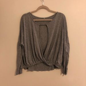 Reversible open back sweater